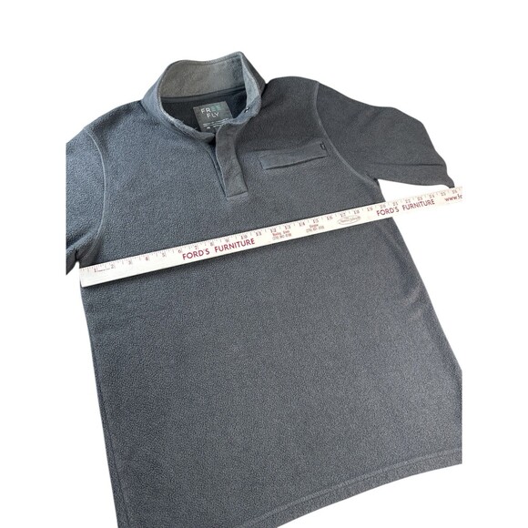 Free Fly Sweater Mens Medium Gray Snap Pullover Bamboo Fleece Long Sleeve - Picture 4 of 9